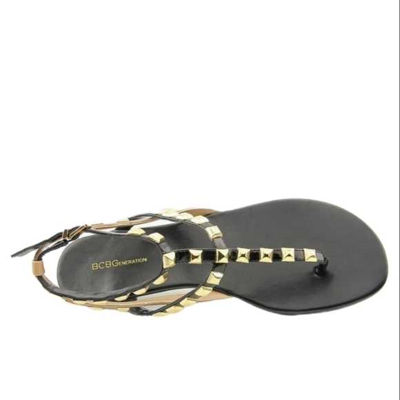 BCBGENERATION Glorina-X Square Studded strappy Sandals shoes flats sz 9.5 - Picture 2 of 10